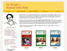 Tablet Screenshot of drwrightskitchentablemath.com